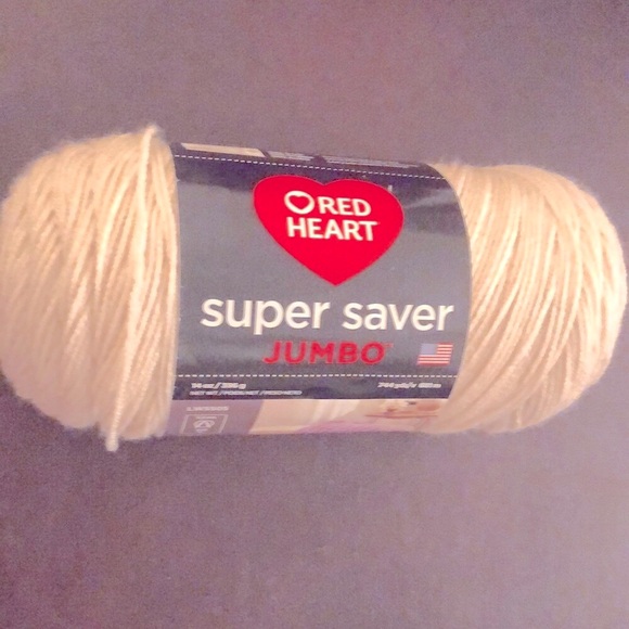 One Skein of RED HEART SUPER SAVER JUMBO Yarn. 14 oz. 4 Medium.ARAN color. NWT - Picture 1 of 6